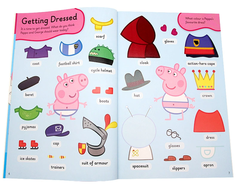 Quan điểm của phiên bản thời điểm lợn Trang 500 Words Common điển Peppa Pig Busy Day từ điển tiếng Anh truyện tranh gốc Peppa Pig hình ảnh trẻ em màu Từ điển tiếng Anh Ladybird xuất bản cuốn sách cho trẻ em