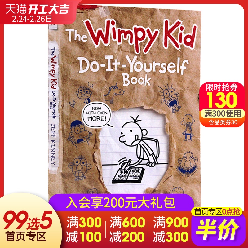 Anh gốc Diary of a Wimpy Kid Do It Yourself Sách Workbook khóc đứa trẻ diễn viên nhật ký nhật ký trong cuốn sách câu chuyện tiếng Anh gói bức tranh tiếng Anh cho trẻ em của truyện tranh văn học thiếu nhi