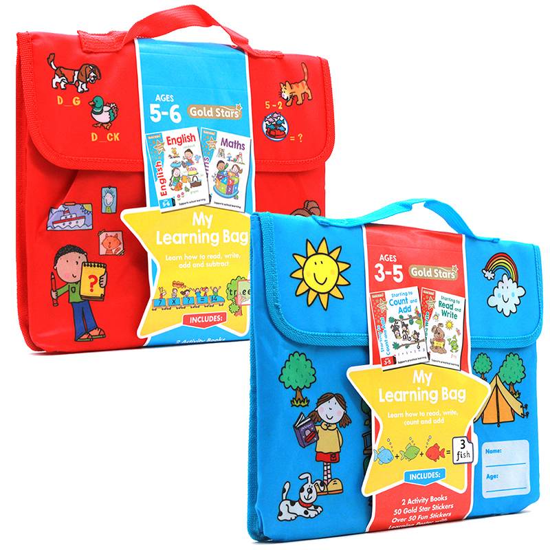 English truyện tranh gốc Vàng Sao My Learning Bag Cổ túi hoạt động chứa workbook thưởng tấm áp phích gắn liền với việc học toán englisg 2 bản được bán cùng