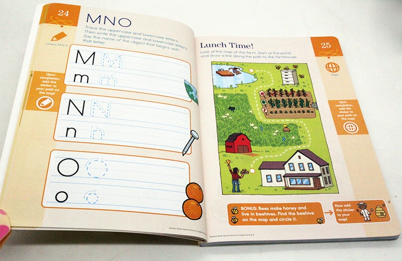 Summer Brain Quest Pre-k & k não Workbook thực hành nhiệm vụ học hè trước khi Hoa Kỳ gốc tiếng Anh hàng loạt trường mầm non từng đoạt giải thưởng