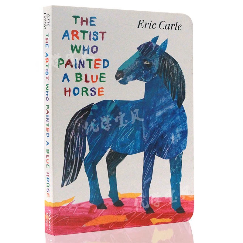 English truyện tranh gốc ông Carl Eric Carle The Artist Ai Painted Blue Horse sâu bướm đói đói với câu chuyện hình ảnh tác giả bảng cuốn sách cho trẻ em