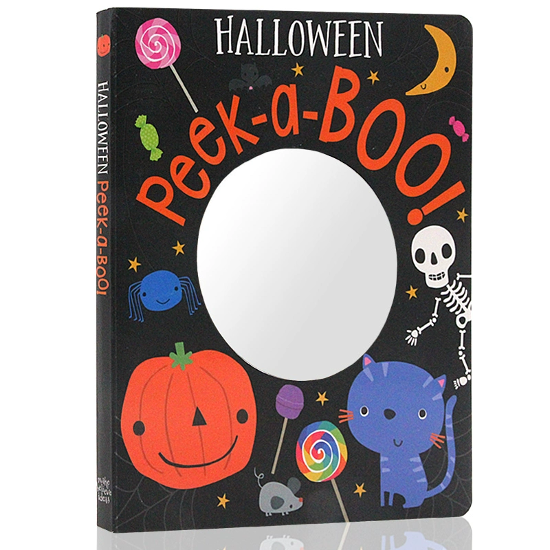 Trốn tìm sách bảng Anh gốc Halloween Peek một truyện tranh Boo có chủ đề Halloween Giác Ngộ mầm non hình ảnh cuốn sách để tương tác gương thấp