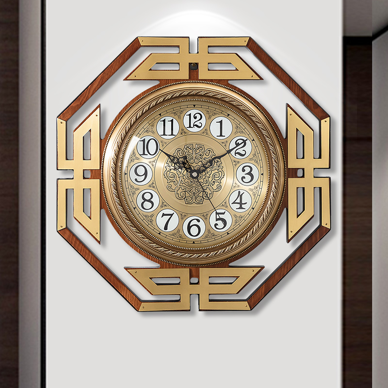 New Chinese hanging bell Creative anise atmosphere Home Living room hanging wall Table China Wind Shizutone Hanging Watch Quartz Clock Watch