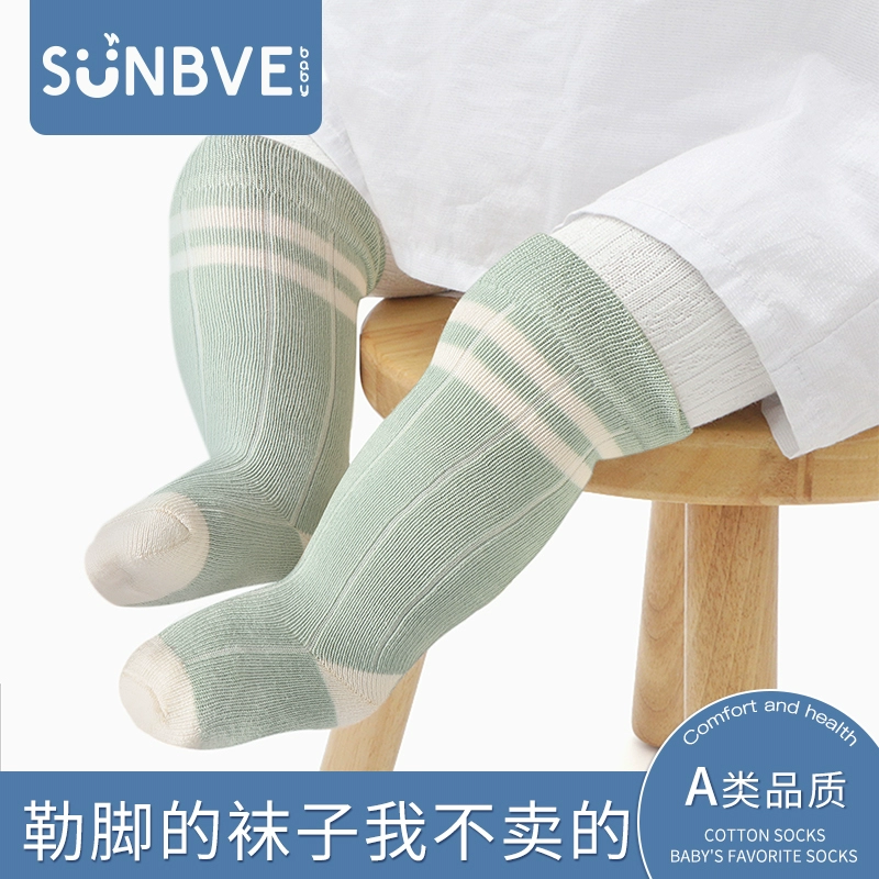 Baby Over-knee Stockings Mùa xuân và mùa thu Cotton mỏng Trẻ sơ sinh Trẻ sơ sinh Em bé bất hạnh Chân vớ cao trung - Vớ