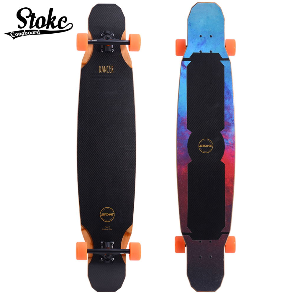 stoke dancer long board dancing board skateboard beginner adult carbon fiber long board 46 5 inches