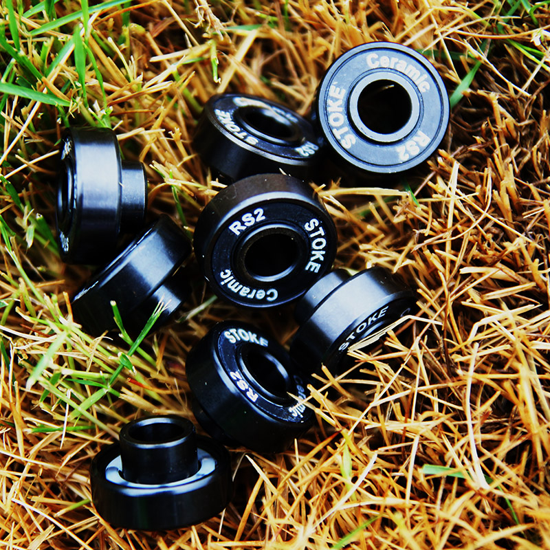 stoke bearing black pottery bearing RS2 skateboard bearing brushed street bearing