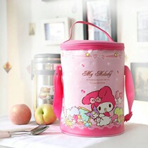Insulation bag round Bento bag cute cartoon student lunch box storage bag portable picnic Bento insulation bag