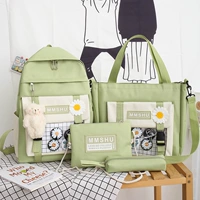 Зеленый комплект, значок в форме цветка, 4 предмета, с медвежатами