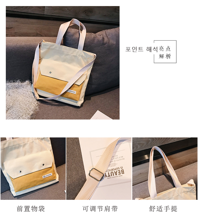 Túi vải nữ phiên bản tiếng Hàn của túi đeo vai ulzzang của nữ sinh viên nữ túi mua sắm dung lượng lớn Túi Sen Messenger - Túi xách nữ tui xach nu