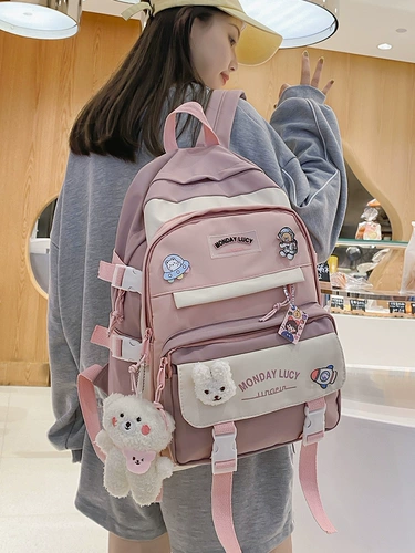 Ранец, брендовая милая сумка через плечо, рюкзак, в корейском стиле, для средней школы