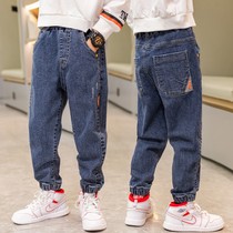 Balabala boy pants spring dress children jeans Spring and Autumn 10 trend Spring 12 middle and Big Boy 13-year-old boy