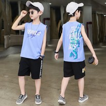 Balabala boys vest summer dress children sleeveless T-shirt thin top Big Boy Boy 2021 New Tide