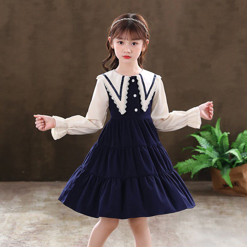 Lasciabelle net red girl dress for autumn clothing 2021 new girl princess dresses children dress children long sleeves