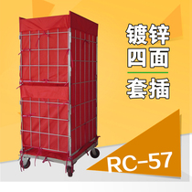 Hotel cloth truck hand push folding room work car washing factory bag logistics trolley storage cage car