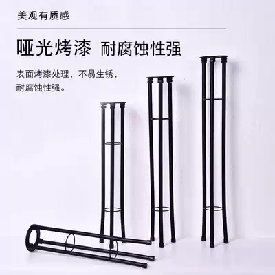 Black understage basin bracket black frosted stainless steel support frame household non-perforated thickening fixed hand washing