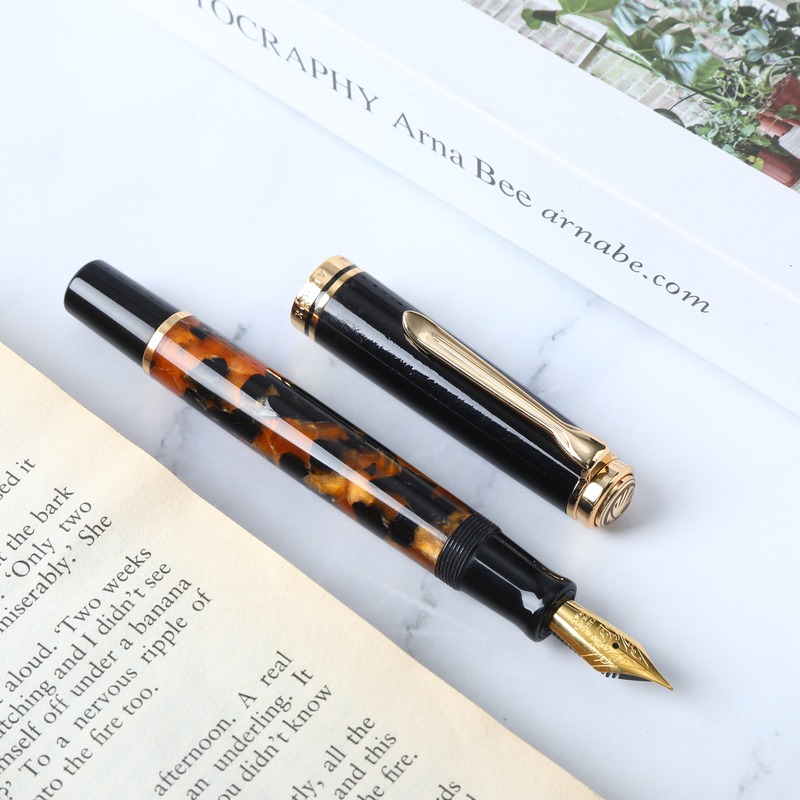 Admok Jian 400 Ushimite No. 5 Nib Piston Ink-Filling Gift Fountain Pen Domestic Bird Calligraphy Practice Pen for Students