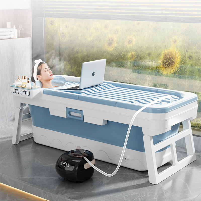 Foldable Bath Bucket for Adults, Household Bath Bucket, Large Full-Body Steam Bath Tub for Adults, Children's Bath Basin, Bathing Basin