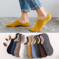 Boat socks mens cotton spring and summer low-top short tube silicone non-slip deodorant sweat absorption thin shallow invisible socks mens socks