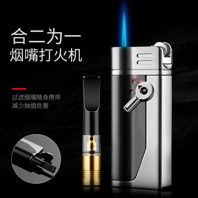 zobo positive plate cigarette holder filter men filter cigarette holder washable cyclic type inflatable lighter creative personality-Taobao