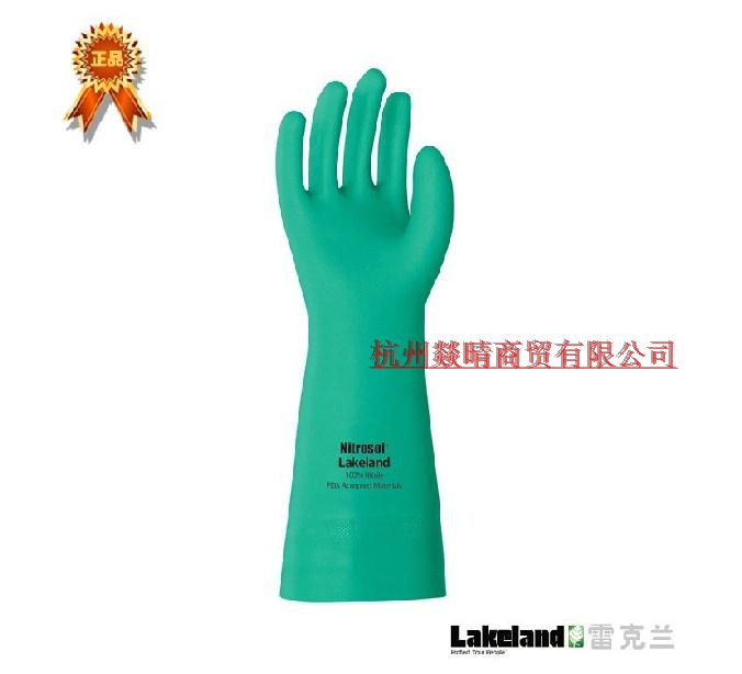 雷克兰EN15F丁腈橡胶高性能抗化学手套防腐蚀酸碱防油长劳保干活