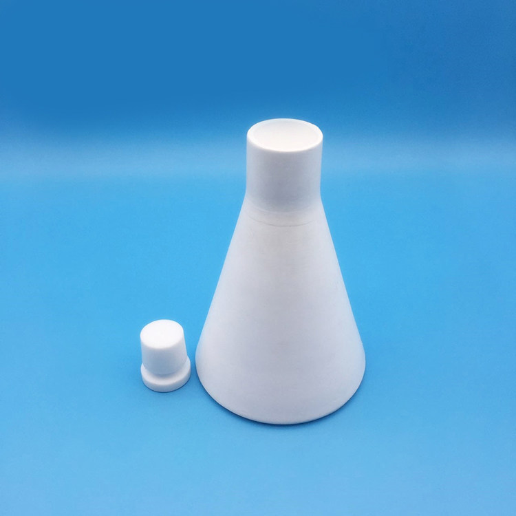 聚四氟乙烯具塞三角烧瓶锥形瓶50/100/250/300ml 带盖三角瓶 四氟