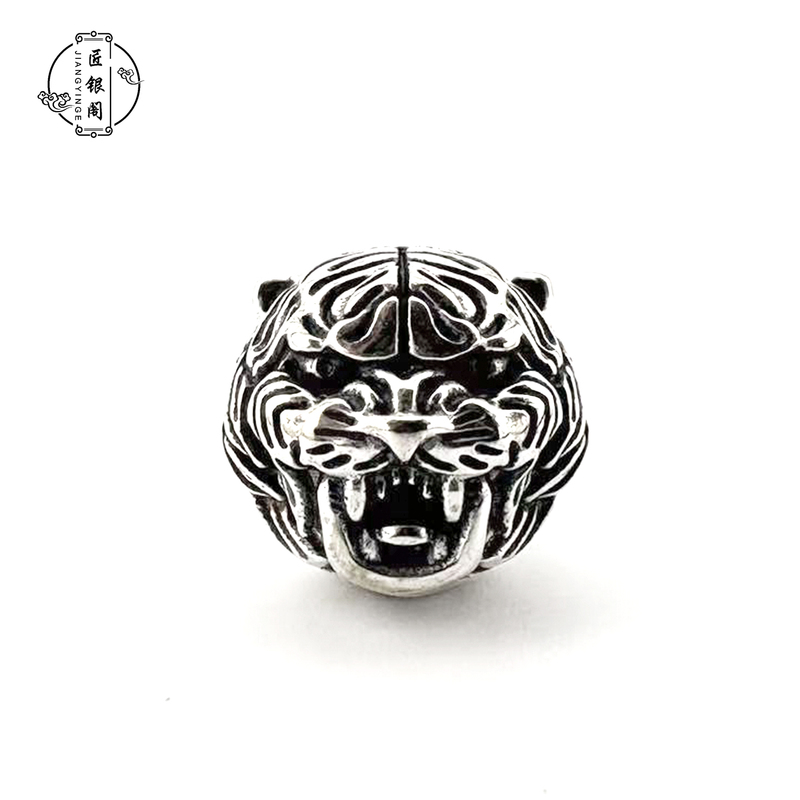 Original 925 Silver Tiger Fortune Bead Bracelet for the Year of the Tiger, DIY Bracelet with Silver Tiger Head Charm Original 925 Silver Tiger Fortune Bead Bracelet for the Year of the Tiger, DIY Bracelet with Silver Tiger Head Charm