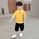 Boys summer suit 2022 new handsome children's Chinese style cotton and linen summer thin section baby Hanfu two-piece suit