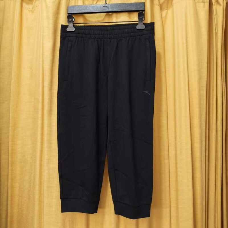 Anta Summer Women's Pure Cotton Knitted Cuffed Capri Pants Fabric Style Simple and Versatile 162237336-1