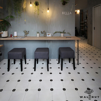 Facile Retro Cream Wind Flowers Brick Black & White Parquet Tiles Full Porcelain Bathroom Toilet Balcony Kitchen Wall Brick floor tiles
