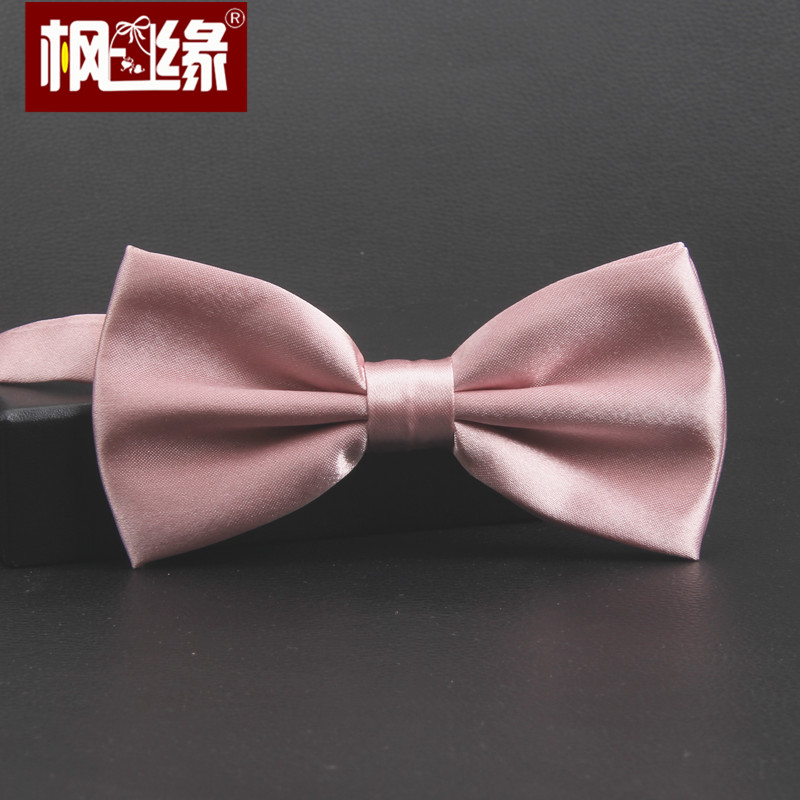 bow tie men's and women's business dress brother group best man wedding dress bean paste lotus root color meat pink bow tie