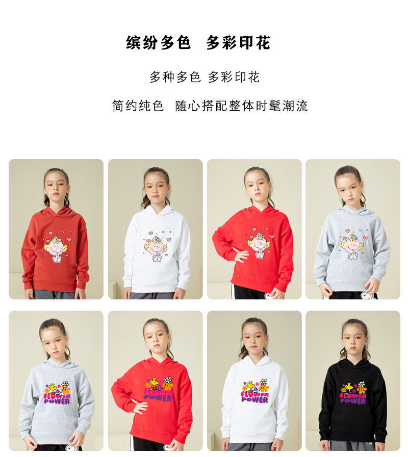 史努比 女童春秋款 连帽印花卫衣 图3