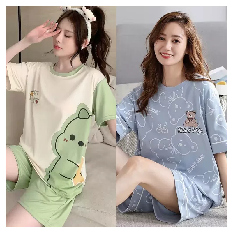 Cotton summer thin pijama, cute set for students, size