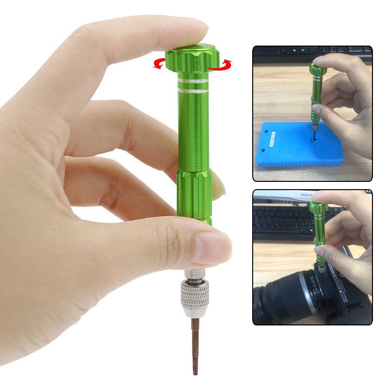 Mobile phone tablet computer multi-function disassembly repair kit tool metal five-in-one screwdriver combination set