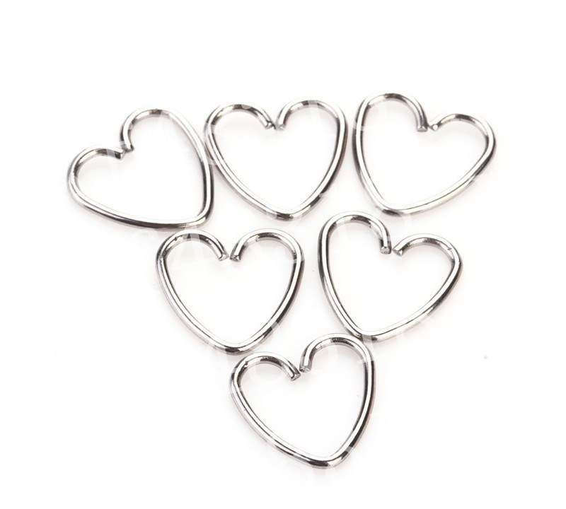 Titanium steel ear pins Ear bone nails Stainless steel earrings Hypoallergenic twisted heart-shaped ear bone nails