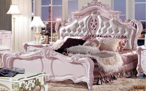 Mô hình vụ nổ Bộ châu Âu của bộ đồ nội thất Pháp kết hợp bộ phòng ngủ bộ sáu bộ tủ quần áo giường tủ bàn trang điểm sofa gỗ hiện đại