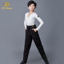 ZY DANCE new Latin DANCE clothes boys short-sleeved uniforms DANCE suits
