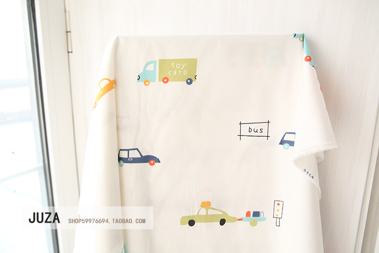 Active A-class baby car 60 cotton cotton satin bộ quần áo làm bằng tay vải tự làm vải hoạt hình chất vải nỉ cotton