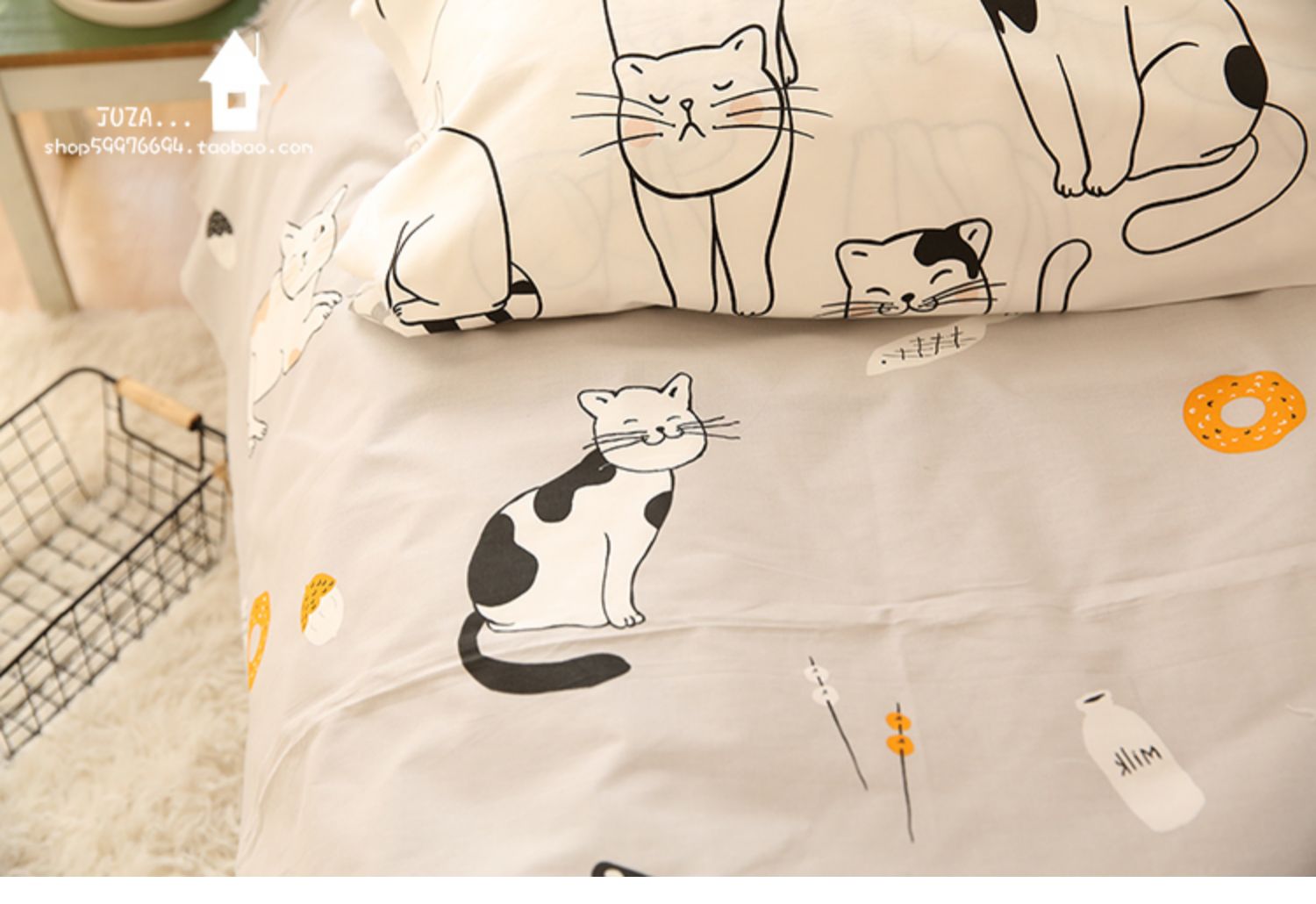 Vải bông Bắc Âu Mèo và bóng gạo Trang chủ chăn bông màn cửa vải cotton - Vải vải tự làm vải chất cotton