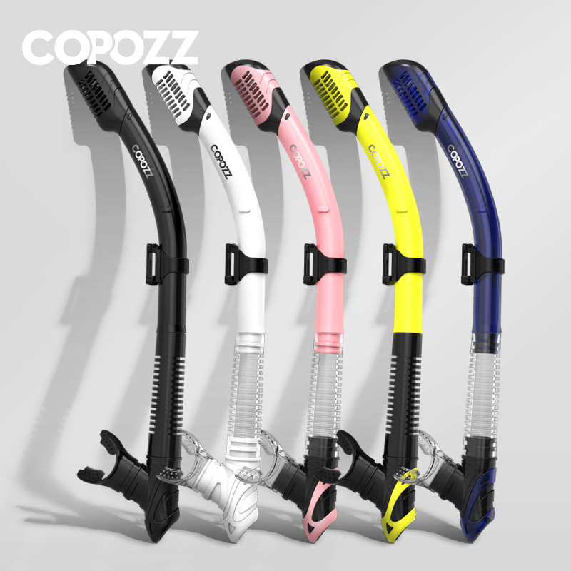 COPOZZ snorkel snorkeling tube full dry silicone underwater ventilation adult children swimming training diving equipment