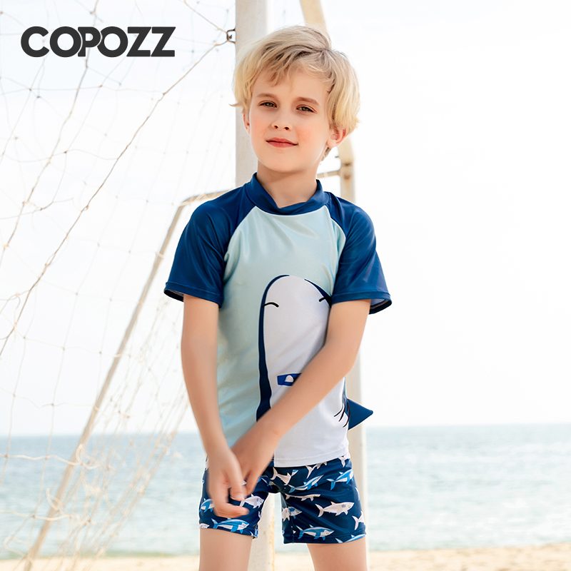 COPOZZ children's swimsuit split size boys hot spring cute swimming pants baby sunscreen quick-drying suit