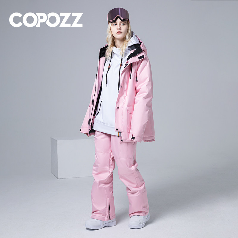 COPOZZ ski pants men and women winter waterproof outdoor sports single double board ski equipment adult mountaineering ski suit