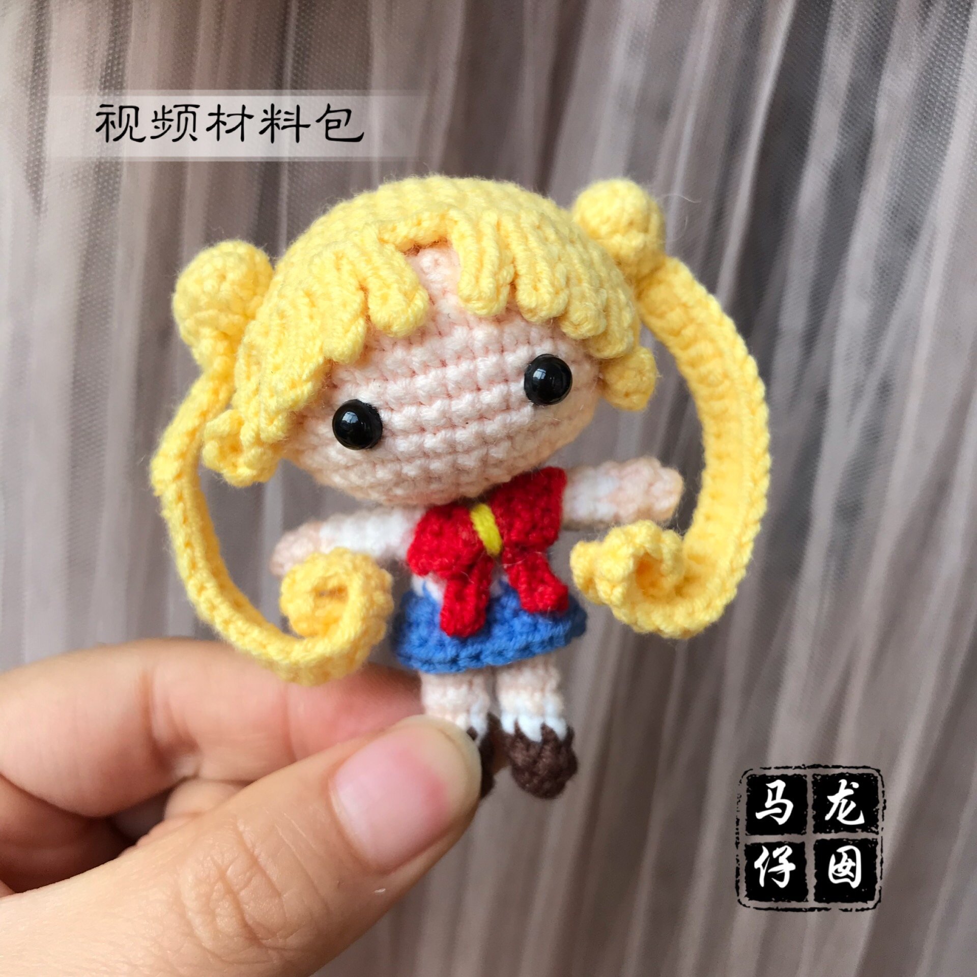 Dragon girl horse doll Hand-made milk bubble machine time diy handmade wool knitting doll Cute Q version beautiful girl material pack