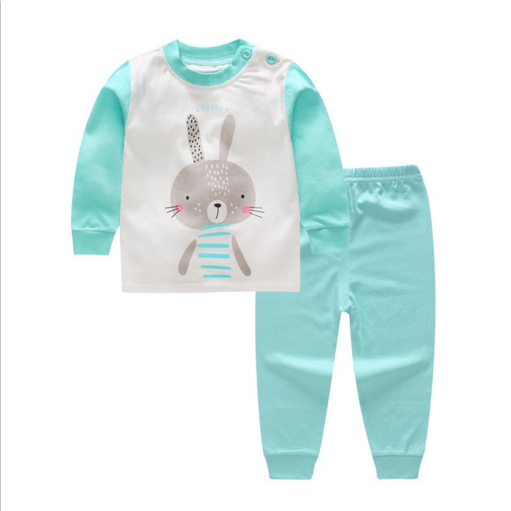 Childrens bộ đồ lót cotton mùa xuân và mùa thu mô hình nam và nữ Hàn Quốc phiên bản của trẻ em quần áo mỏng 1-3 tuổi bé 5 áo dài tay đáy.