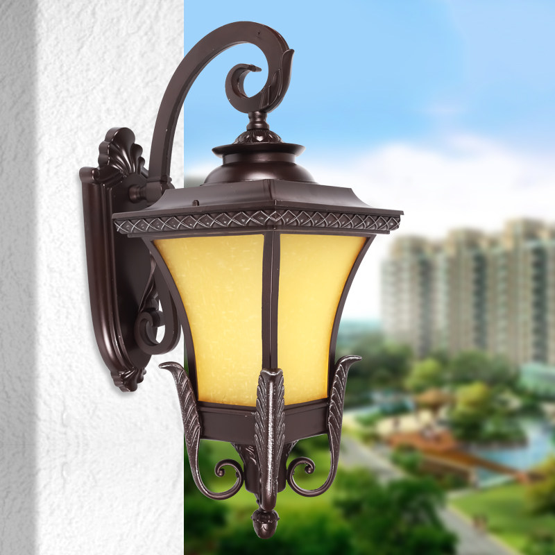 Outdoor Wall Lamp Waterproof Courtyard lamp Balcony Outdoor Park Au Style Retro Living Room Rust-proof External Wall Luminaire Glass Ip