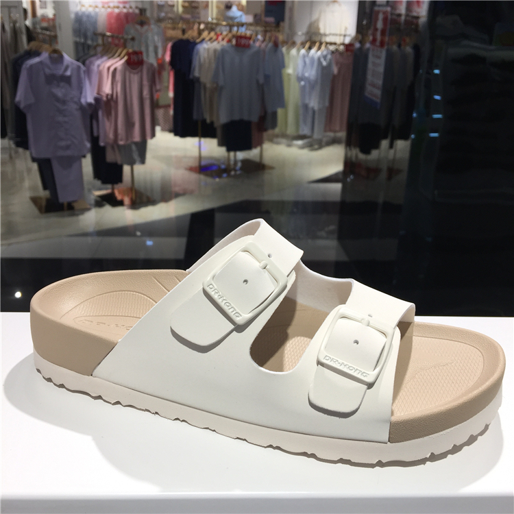 Dr. Jiang 2026 Double Buckle Beach Shoes Size 36-40 White Women's Comfortable Non-Slip Slippers S40B2006A Dr. Jiang 2026 Double Buckle Beach Shoes Size 36-40 White Women's Comfortable Non-Slip Slippers S40B2006A