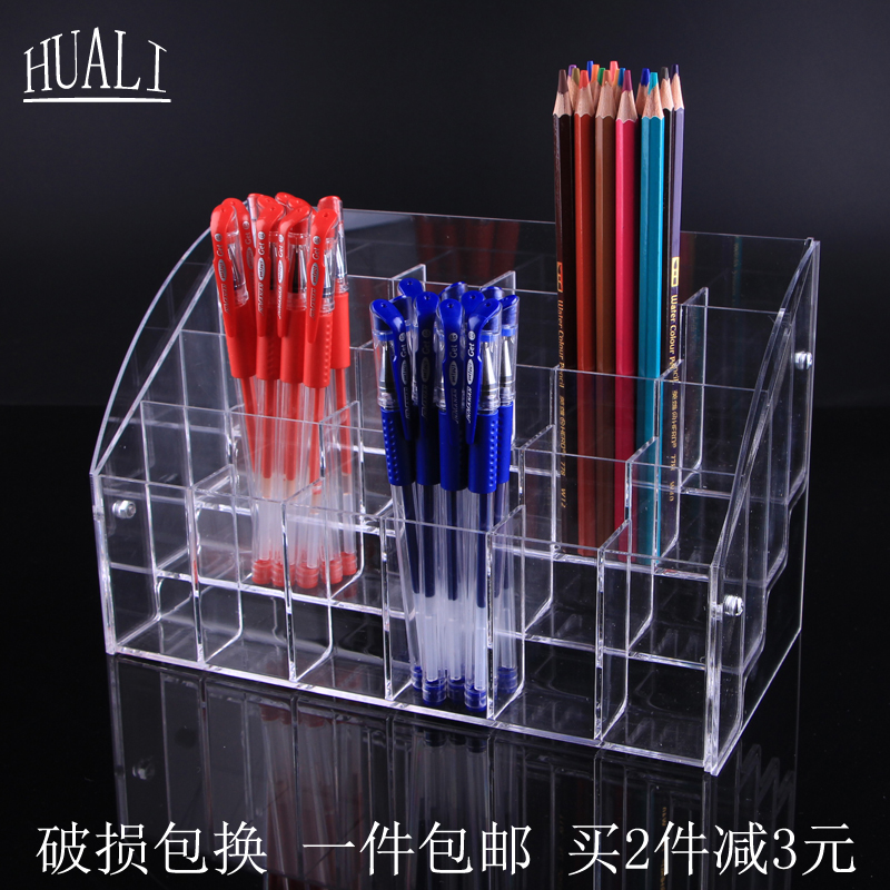 Supermarket Acrylic Pen Rack Show Shelf Stationery Store Neutral Ballpoint Pen pencil containing layer shelf desktop display shelf