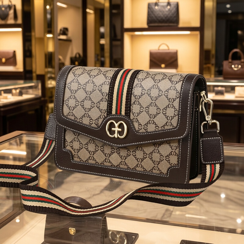 Hong Kong Gucci Exclusive Store g Brand Small Square Bag Genuine Leather Original Quilted Chain Crossbody Luxury High-End Women's Bag
