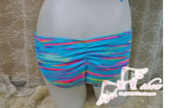 Bộ đồ bikini ngoại thương-kiểu dáng kẻ ngang lạ mắt / xanh lam hai kiểu, dây vai đôi + dây buộc lưng S M - Bikinis