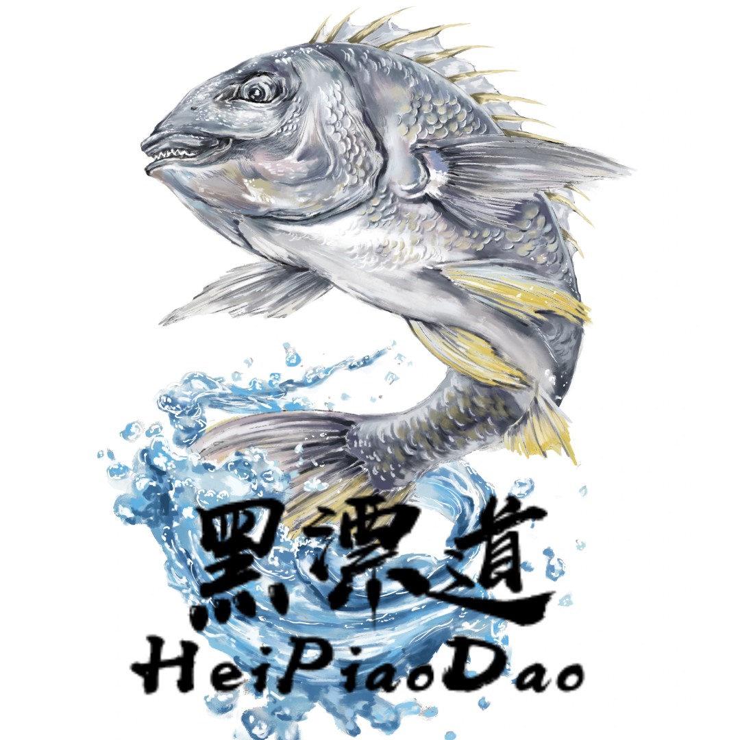 黑漂道渔具的LOGO