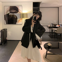 2021 New Korean autumn small fragrant style foreign atmosphere leisure thin age professional two-piece set women autumn and winter